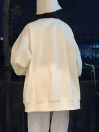 Solid Color Hoodless Crew Neck Sweaters