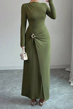 Green Stretch Knit Sleeveless Bodycon Dress
