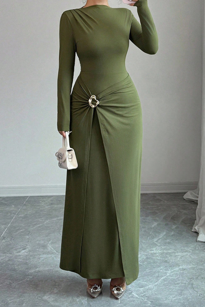Green Stretch Knit Sleeveless Bodycon Dress