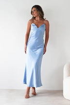 Satin Backless Tie Dress