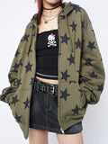 Star Print Oversized Hoodie