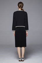 Beaded Open Front Short Coat