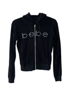 Barbie Pink Letter Rhinestone Print Zip Up Oversized Hoodie