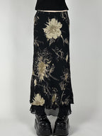 Floral Print Maxi Skirt