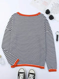 | Sweater with oversized stripes