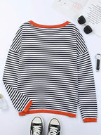 | Sweater with oversized stripes