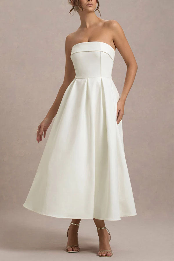 Celine Strapless Midi Dress
