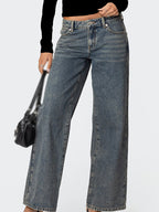 Fashion Love Leopard Pattern Boyfriend Jeans
