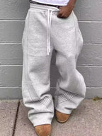Vintage Solid Print Sweatpants