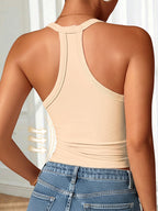 V-Neck Built-In Padding Tank Top