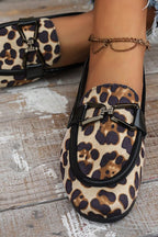 Casual Summer Canvas Flats with Metal Buckle