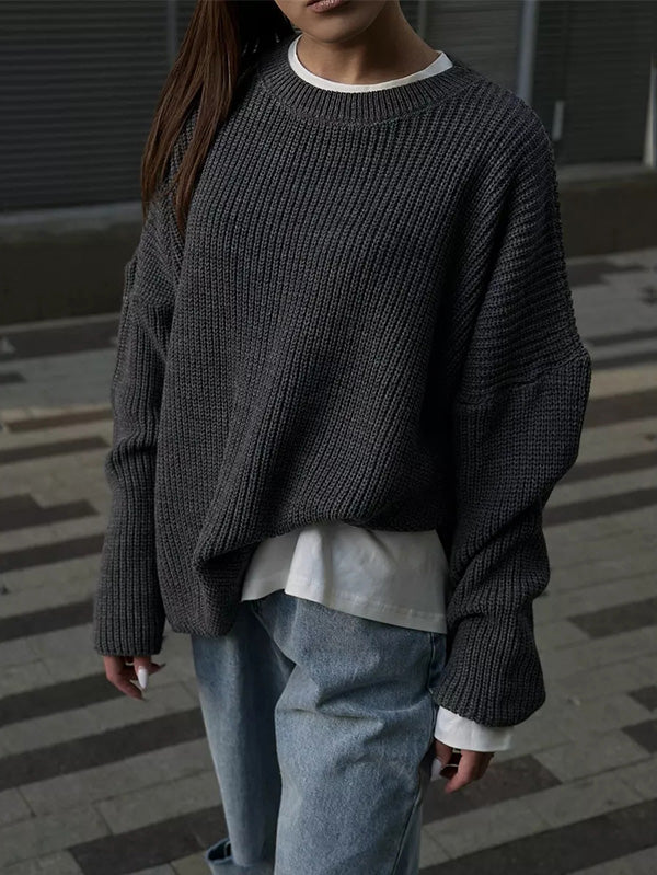 | Oversize sweater in warm color
