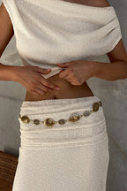 Retro Metal Carved Geometric Waist Chain