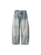 American Retro Curved Knife Boyfriend Jeans
