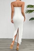 Sexy Fitted Strapless Work Dress