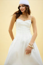 Strapless Corset Midi Work Dress