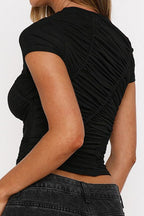 Ruched Short Sleeve T-Shirt