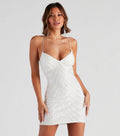 Erica Sequin V-Neck Mini Dress
