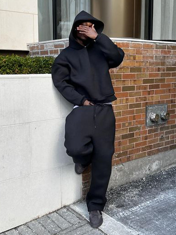 Solid Oversized Long Sleeve Hoodie