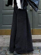 Vintage Black Wash Wide Leg Flare Boyfriend Jeans