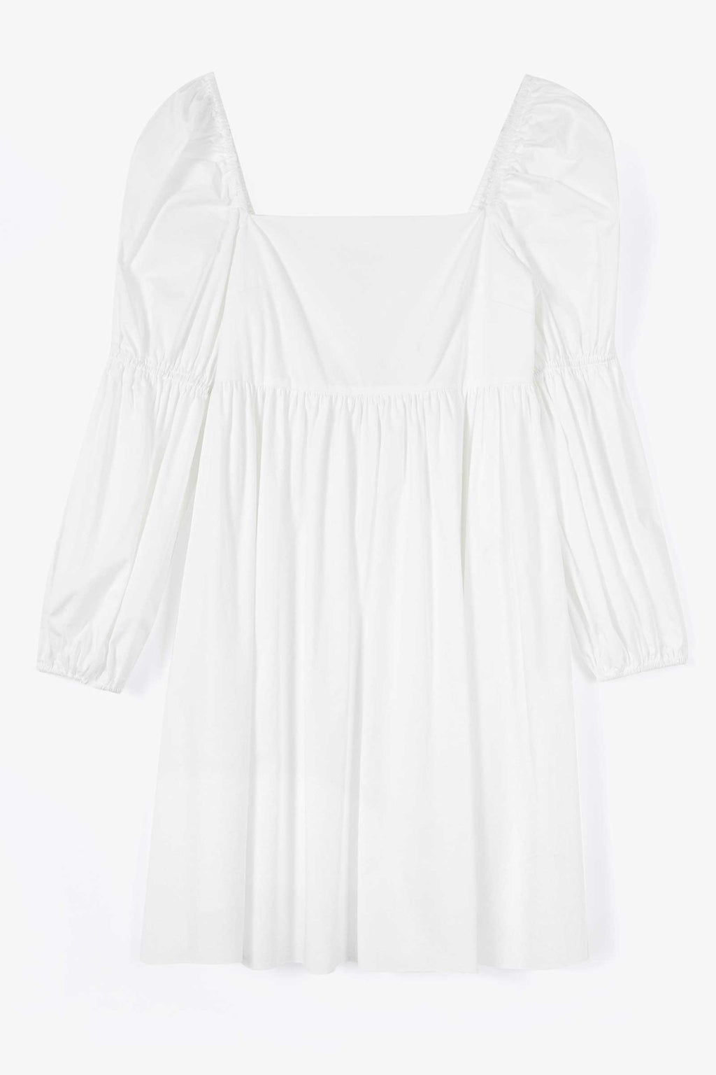Square Neck Empire Waist Puff Sleeve Babydoll Mini Dress