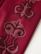 Hip Pop Rhinestone Embroidery Oversized Hoodie