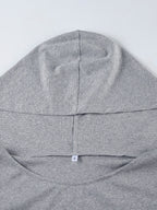 Off Shoulder Hooded Long Sleeve Tee