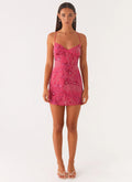 Vietta Sequin Cami Micro Mini Dress - Fuchsia