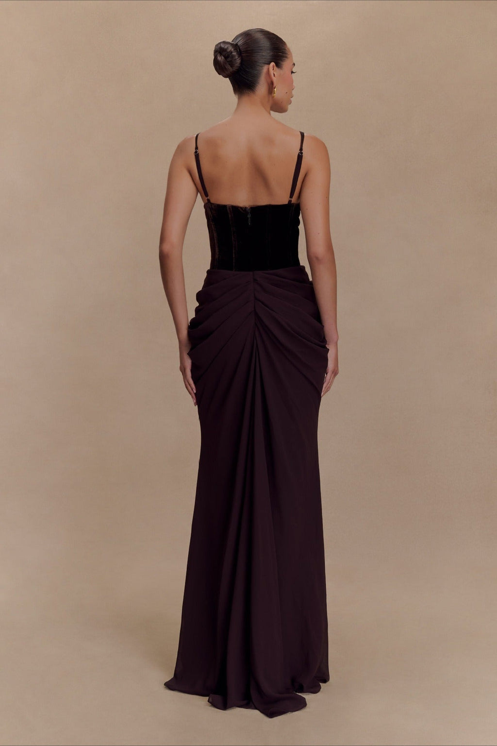 Elegant Strap Backless Mesh Patchwork Slim Prom Dress