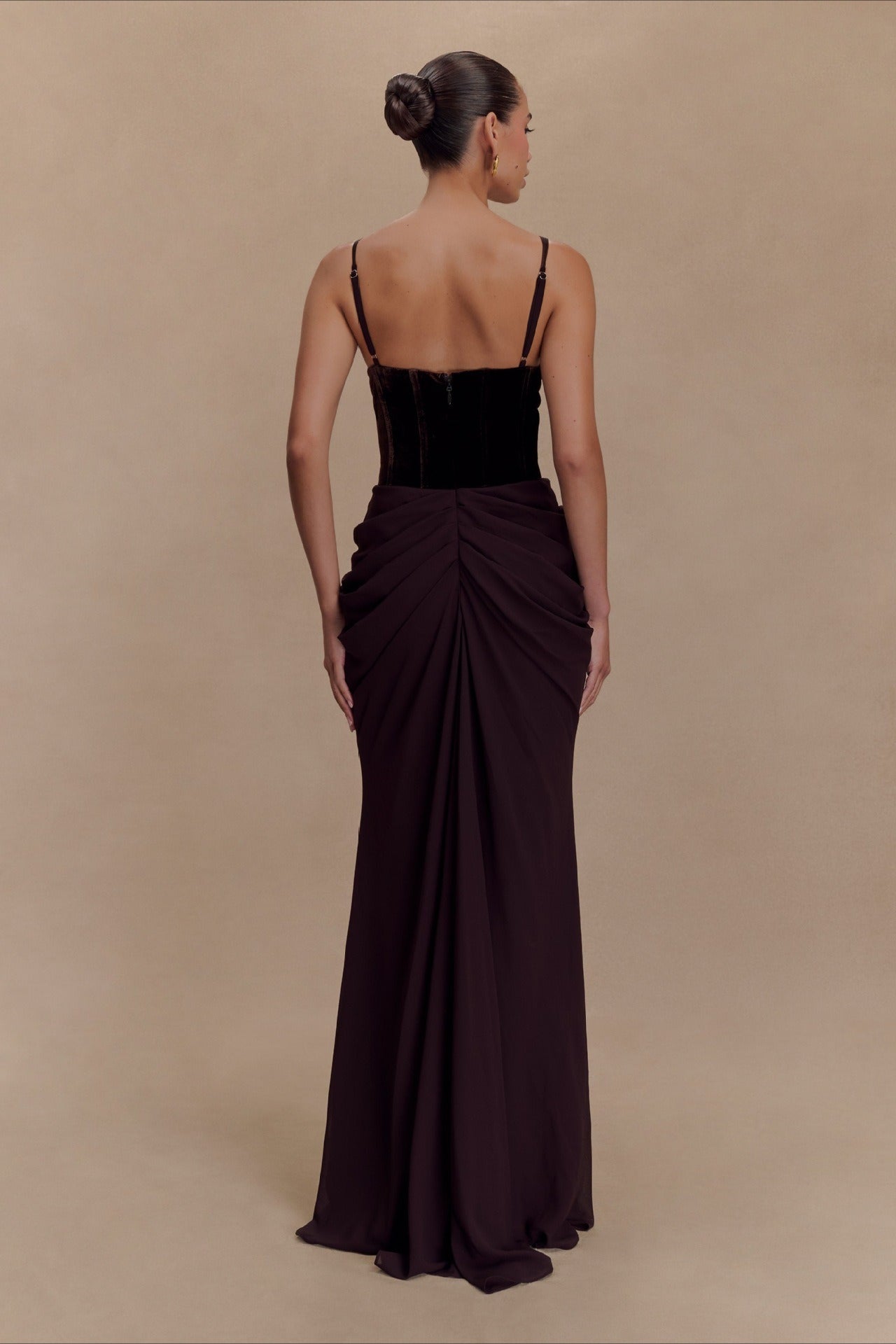 Elegant Strap Backless Mesh Patchwork Slim Prom Dress
