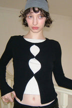 Romantic Cotton Cropped Long Sleeve Fitted Base Layer