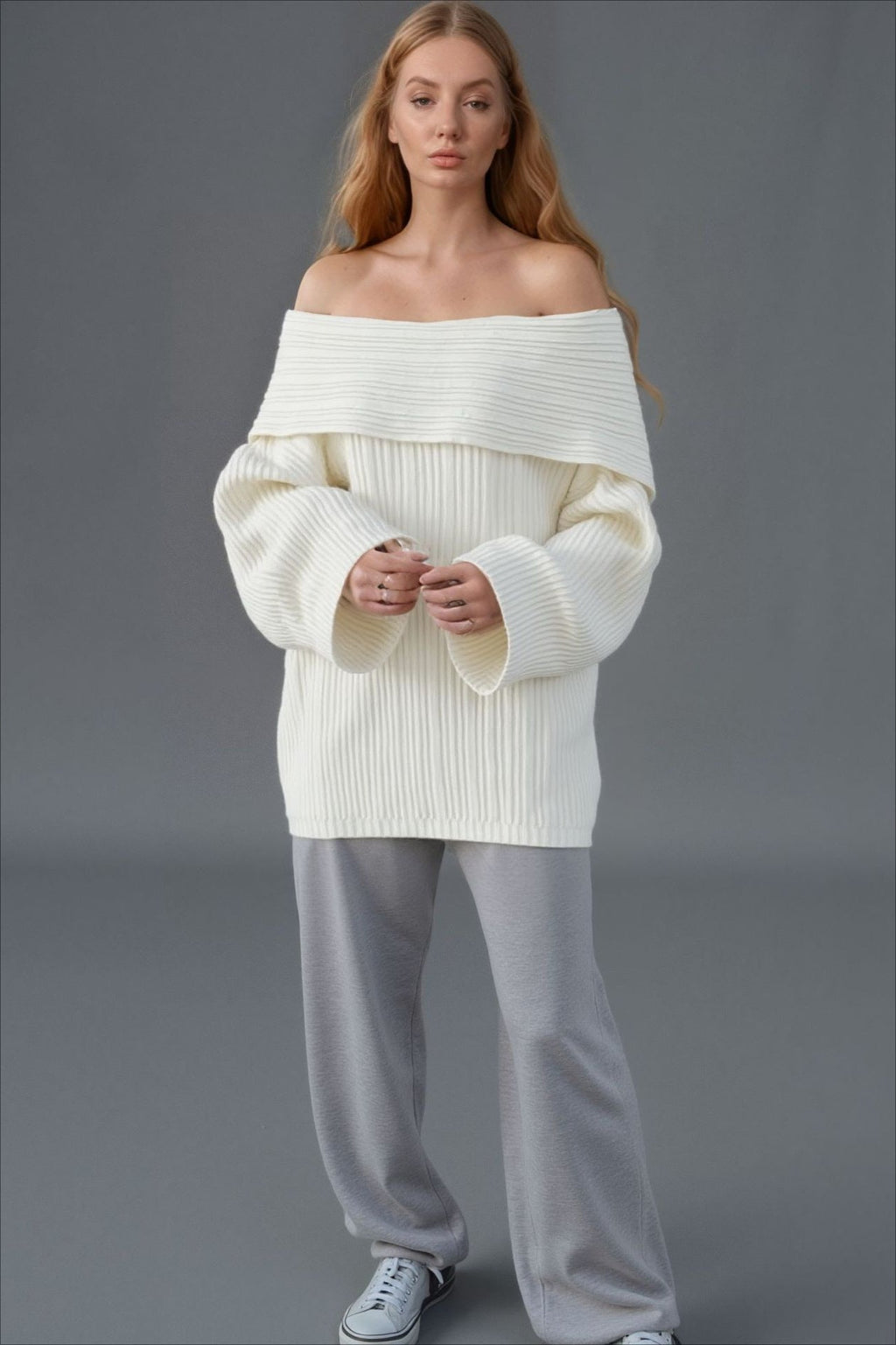 Sexy Off Shoulder Knit Sweater