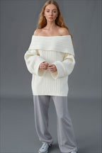 Sexy Off Shoulder Knit Sweater