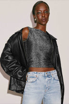 Y2K Sequin Sleeveless Bodycon  Tank Top