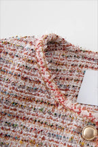 Round Neck Tweed Blend Jacket