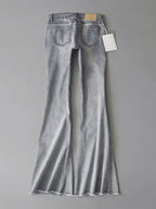 Jeans For Women Fashion Bell Bottoms Zipper Fly Button Fly Blue Denim Pants