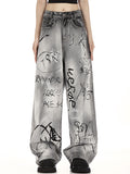 Straight style with retro trendy brand design Boyfriend Jeans