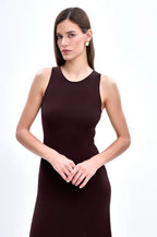 Elegant Knit Sleeveless Sweater Dress