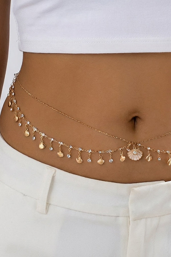 Vintage-style Ethnic Openwork Floral Body Chain
