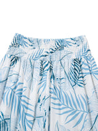 Tropical Wide Leg Pants | Shirred Waist Women__ Style