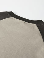 Retro Raglan Crop Long Sleeve Tee