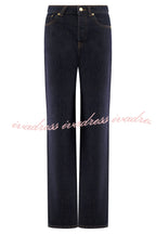 Stassi Denim High Waist Pocketed Straight Leg Jeans