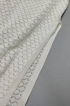 White Spaghetti Strap Sweetheart Crochet Knit Side Slit Maxi Dress