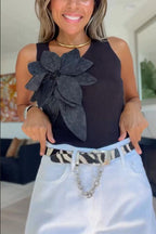 Flora 3D Beaded Floral Top