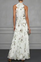 Aria Ruched Halter Floral Dress