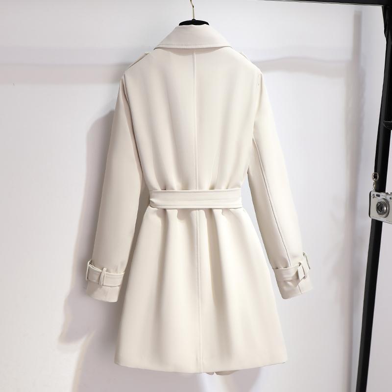 | Women’s Classic Lapel Belted Trench Coat