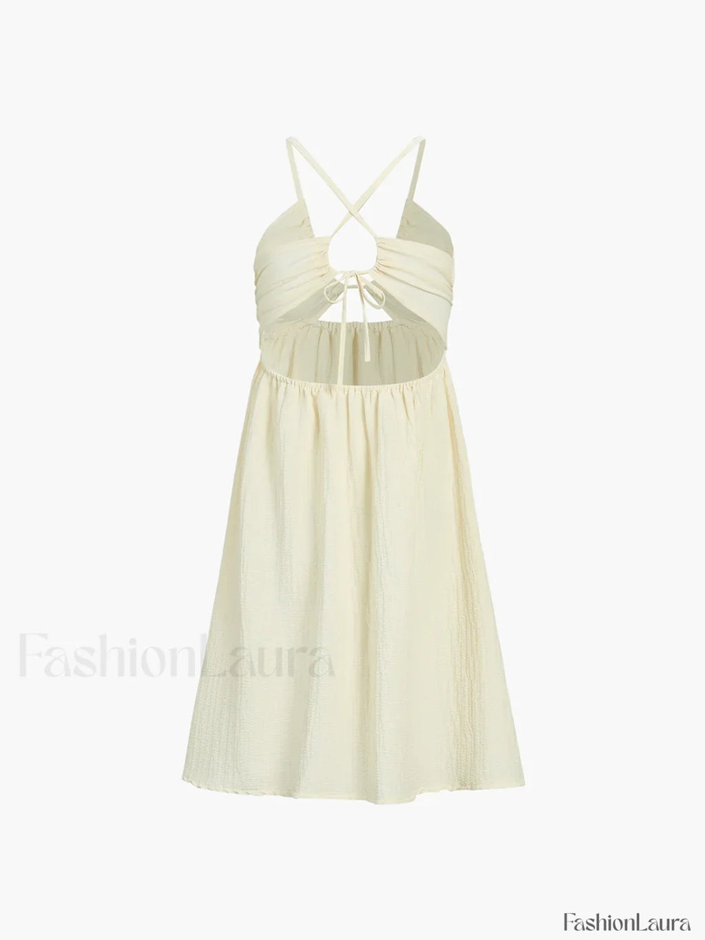 Backless Criss Cross Split Midi Dress
