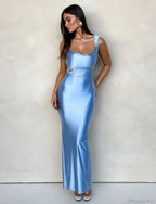 Backless Mermaid Satin Party Dress