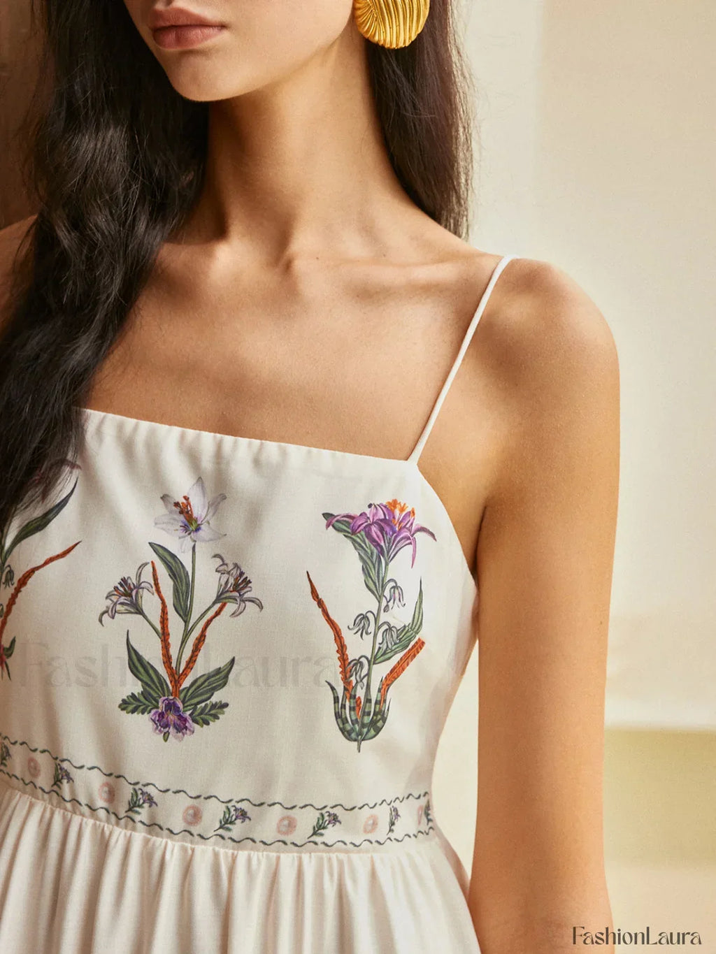 Multicolor Backless Pleated Floral Dress