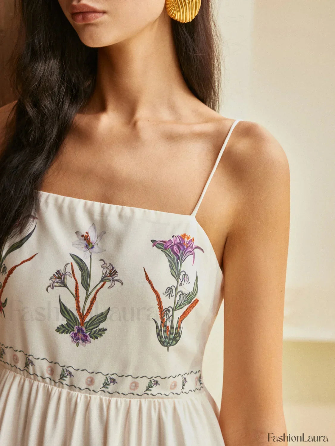 Multicolor Backless Pleated Floral Dress